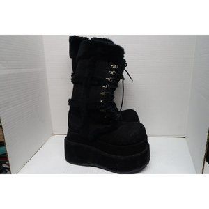 Demonia Bear Furry Platform Boots